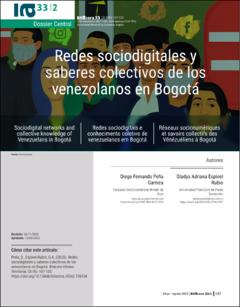 Portada Redes sociodigitales y saberes colectivos de los venezolanos en Bogotá